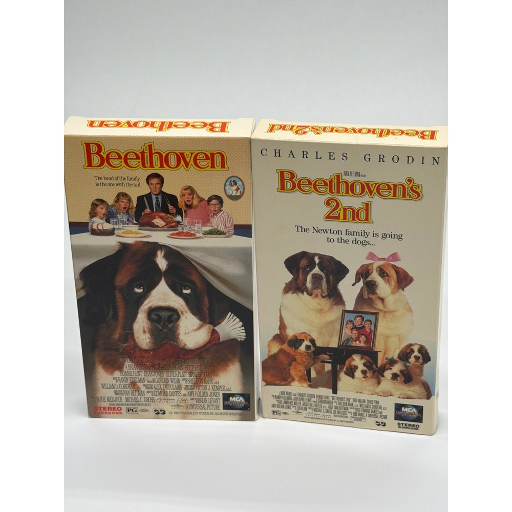 Beethoven and‎ Beethoven's 2nd VHS Bundle 90s Family Comedy St Bernard Movies